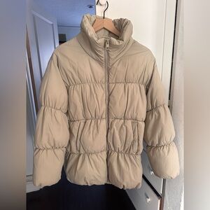 Garage Beige Puffer Jacket